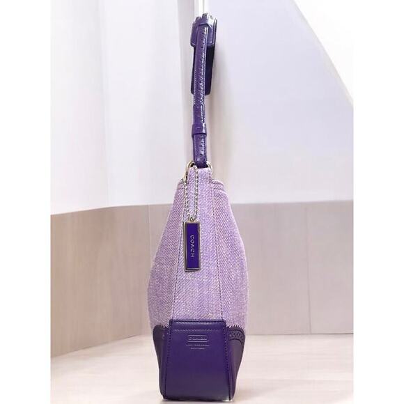 NWT Vintage Coach 8146 Girlie Herringbone Perforated Hobo Bag - Picture 3 of 11